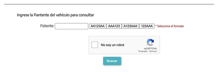 Paso 2 para consultar o cambiar el turno de la VTV en Pehuajó